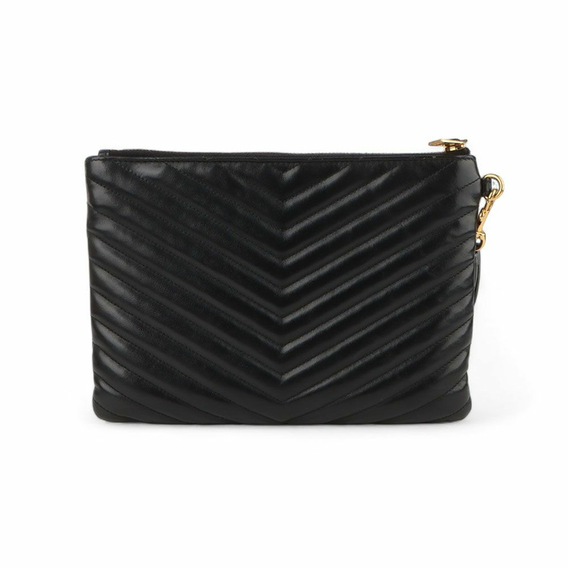 【包稅】SAINT LAURENT 小號馬特拉塞凸紋手拿包 379039-2