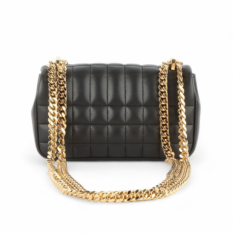 【包稅】BURBERRY 黑色皮革絎縫 TB Lola 迷你鏈條斜背包-2