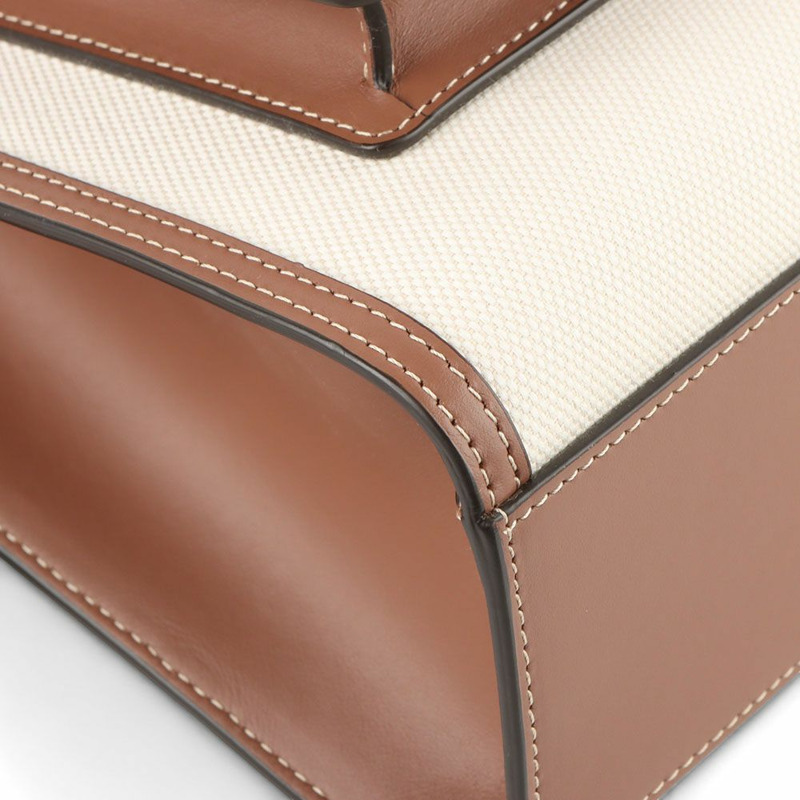 【包稅】BURBERRY 雙色帆布口袋包 中/32572-4