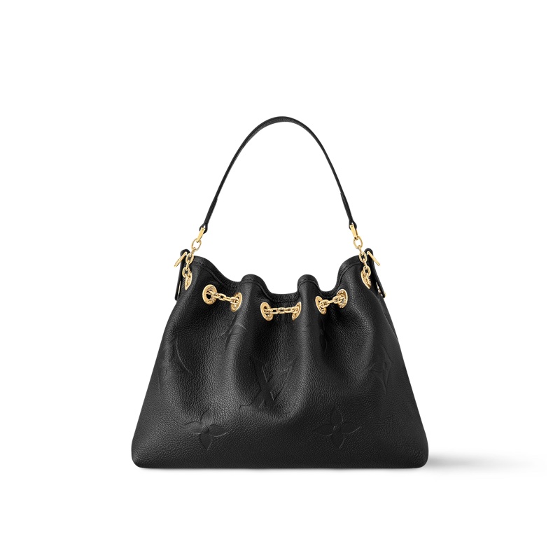 #近新 晶片款 Louis Vuitton Empreinte Monogram Giant LV Bundle黑色手提包 壓紋皮革-28