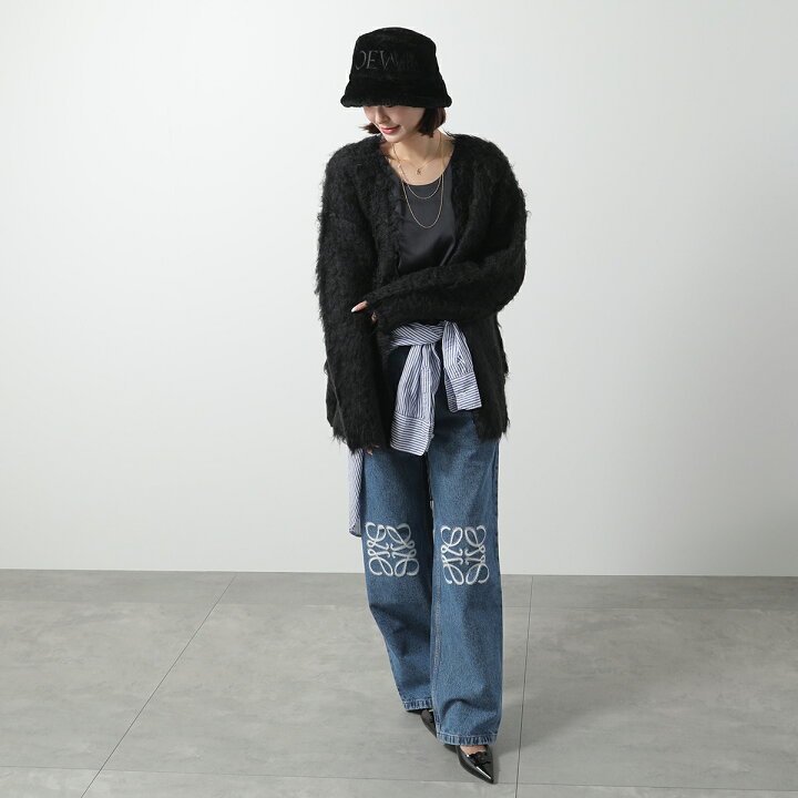 #全新 Loewe 刺繡品牌logo羊毛皮漁夫帽 羊皮皮草漁夫帽 尺碼57、59-7