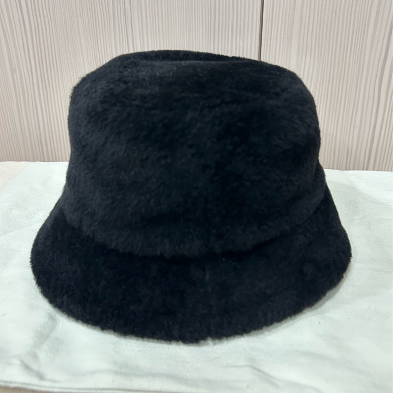 #全新 Loewe 刺繡品牌logo羊毛皮漁夫帽 羊皮皮草漁夫帽 尺碼57、59-13