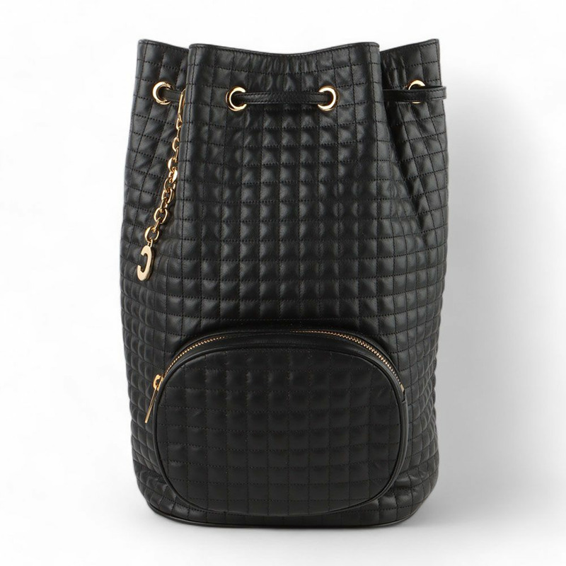 【包稅】CELINE Celine 188243 C Charm 絎縫水桶包 中型背包/-0