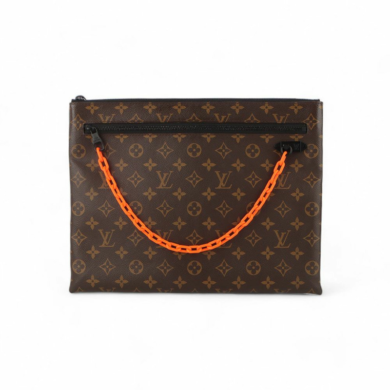 【包稅】LOUIS VUITTON M44484 Virgil Abloh Monogram 鏈條手拿包 /32636--0