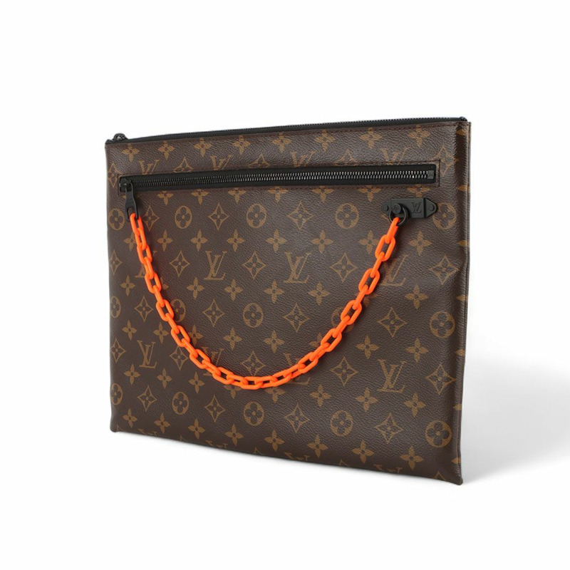 【包稅】LOUIS VUITTON M44484 Virgil Abloh Monogram 鏈條手拿包 /32636--1