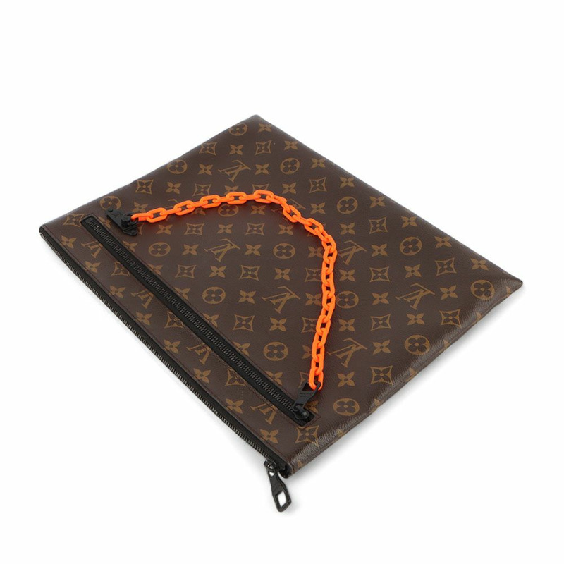 【包稅】LOUIS VUITTON M44484 Virgil Abloh Monogram 鏈條手拿包 /32636--3