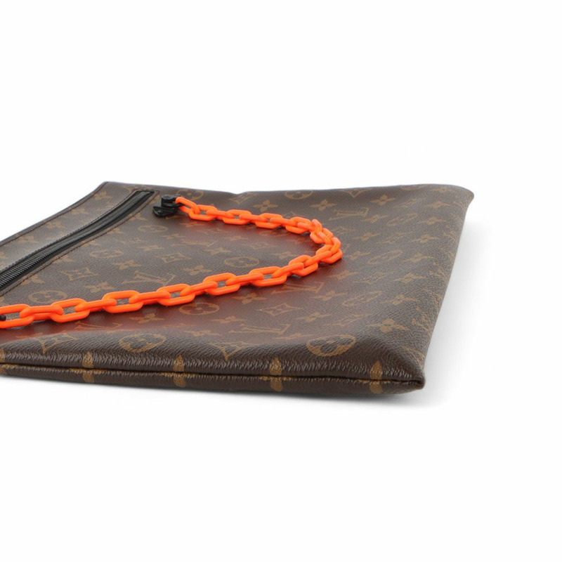 【包稅】LOUIS VUITTON M44484 Virgil Abloh Monogram 鏈條手拿包 /32636--4