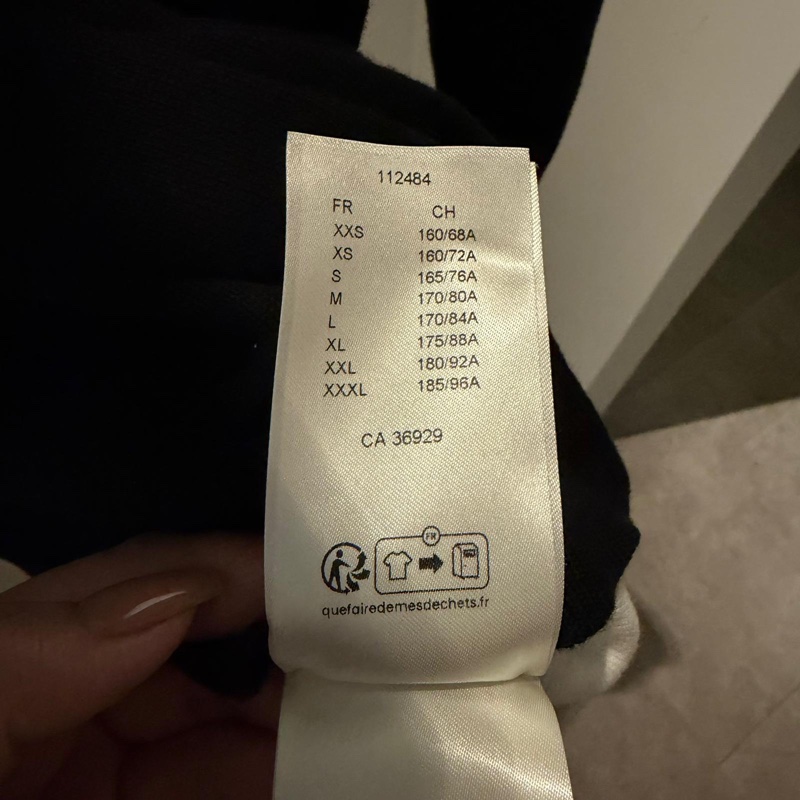 LV黑白漸變棉質針織長袖上衣/M-14
