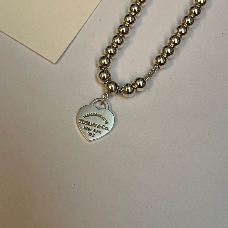 Tiffany & co Return to Tiffany 愛心圓珠手鍊-4