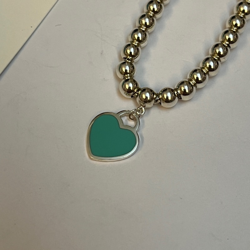Tiffany & co Return to Tiffany 愛心圓珠手鍊-5