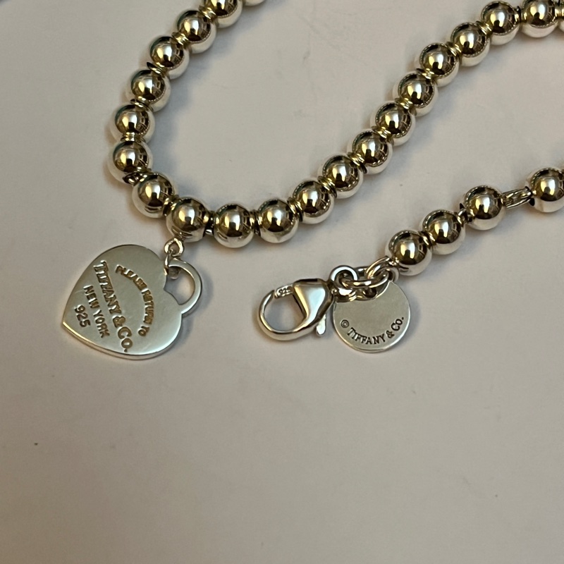 Tiffany & co Return to Tiffany 愛心圓珠手鍊-6