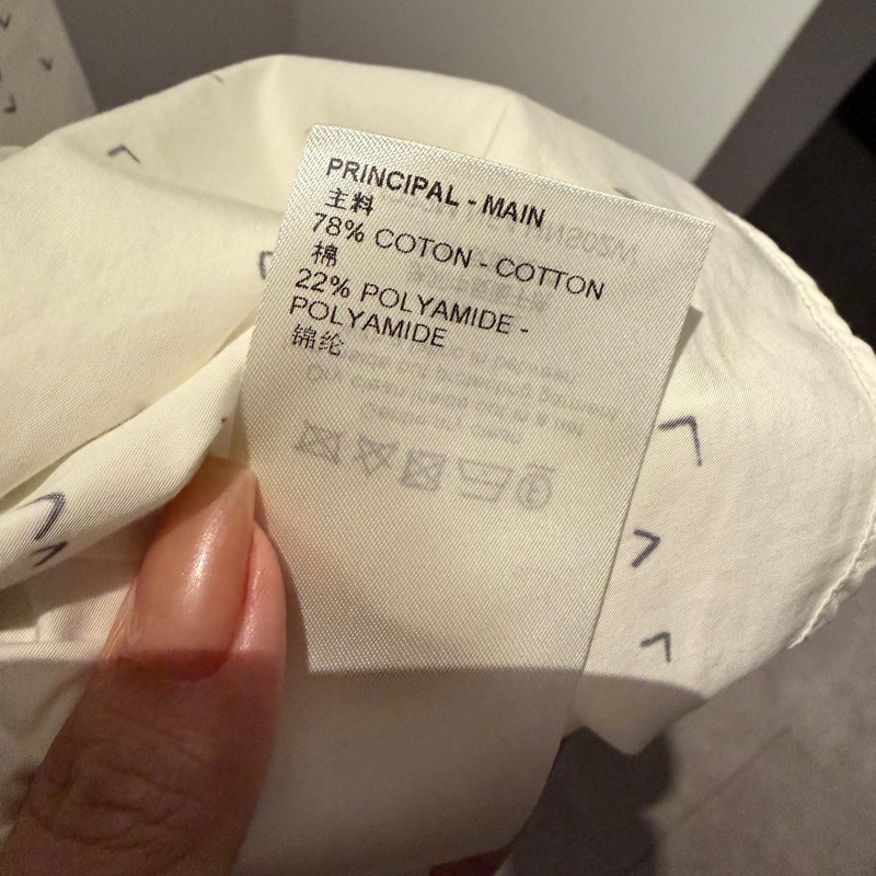 LV字母漸變白色長袖襯衫/M-20