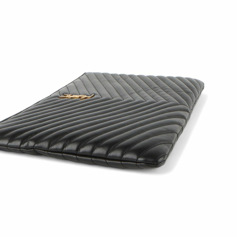 【包稅】SAINT LAURENT Monogram Matlasse 資料夾手拿包（大）/32669-4