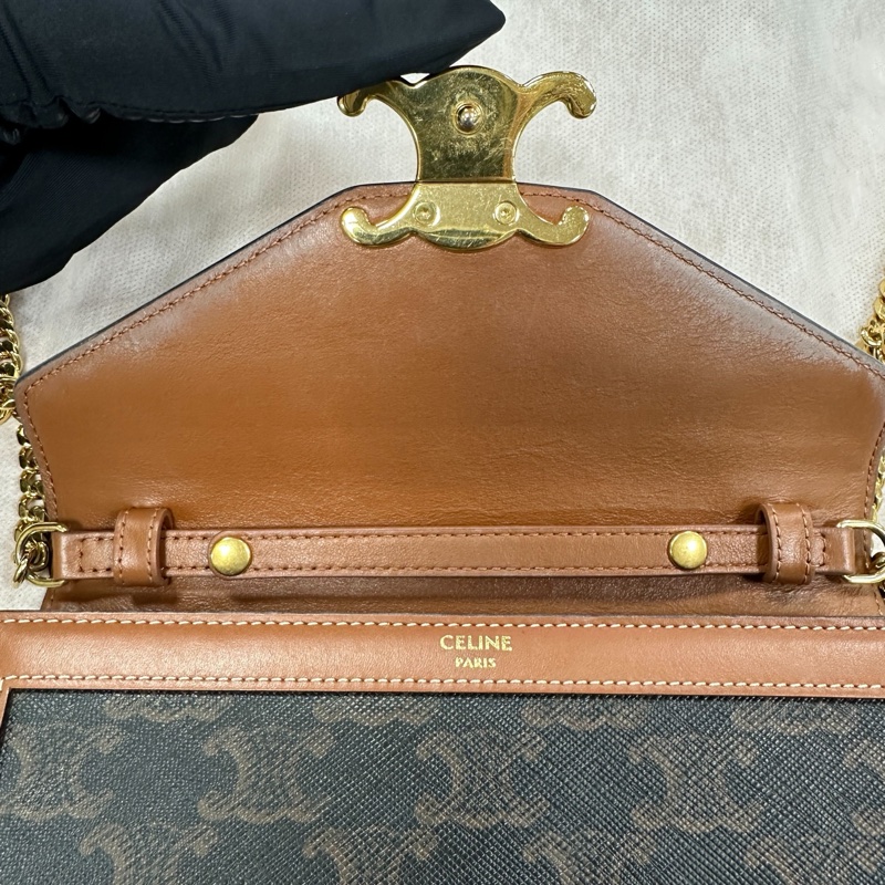 CELINE 經典凱旋門老花鏈帶包 WOC-9