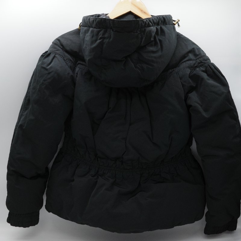 Moncler盟可睞 收腰外套 金色拉鍊 黑色 尼龍 金色拉鍊 羽絨服-1