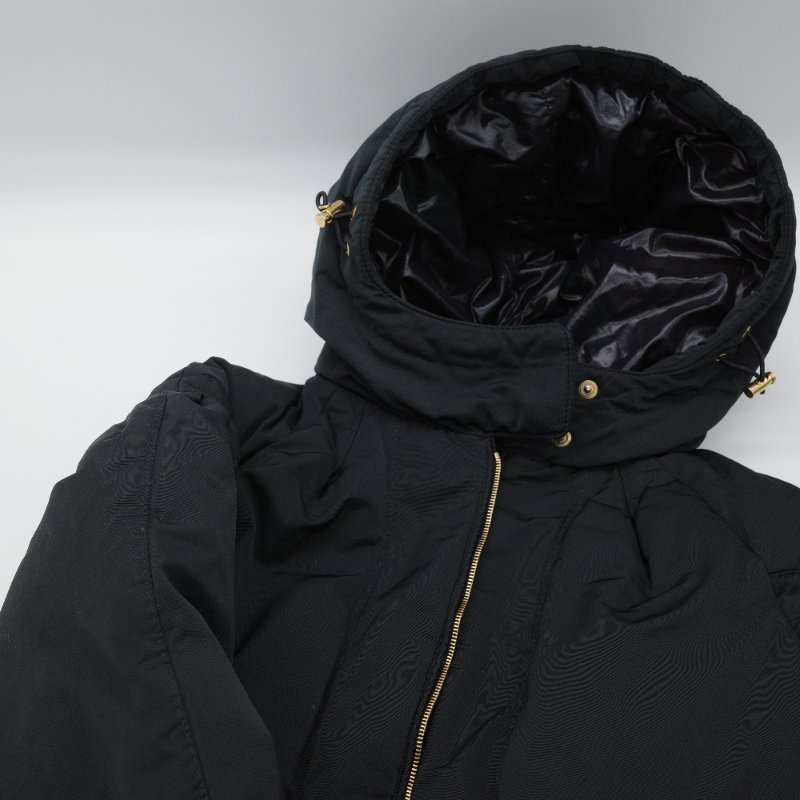 Moncler盟可睞 收腰外套 金色拉鍊 黑色 尼龍 金色拉鍊 羽絨服-2