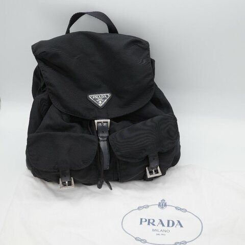 Prada 普拉達 Re-Nylon 黑色 尼龍 雙肩包 後背包