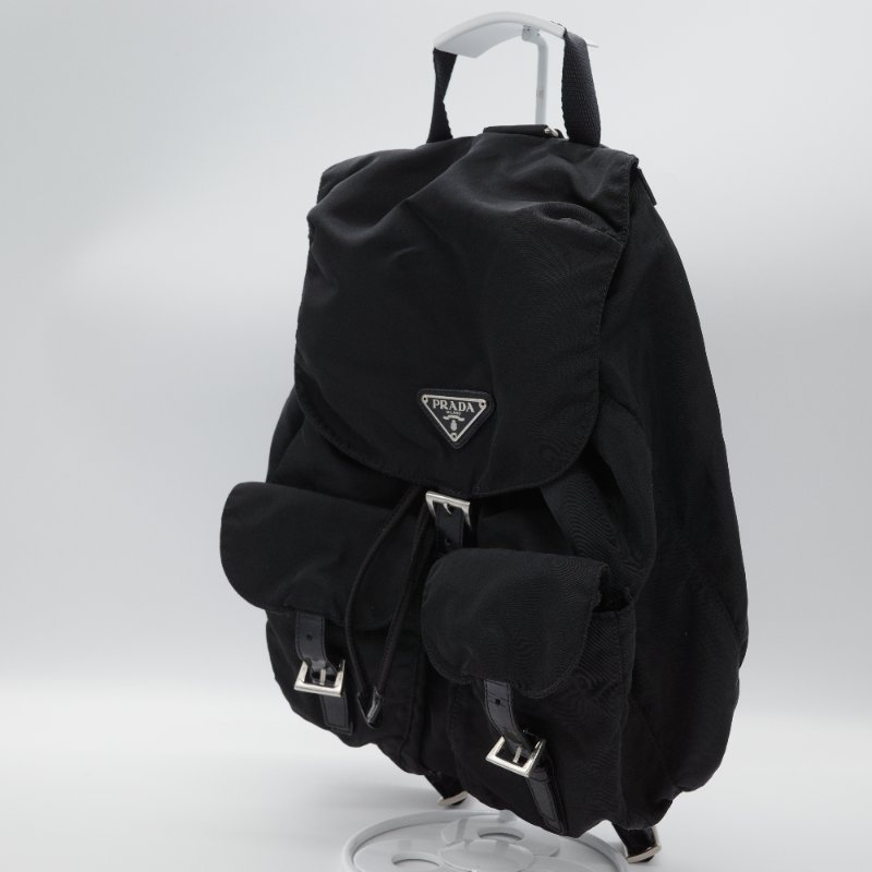 Prada 普拉達 Re-Nylon 黑色 尼龍 雙肩包 後背包-3