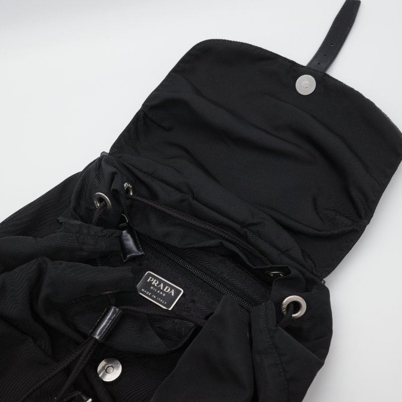 Prada 普拉達 Re-Nylon 黑色 尼龍 雙肩包 後背包-8