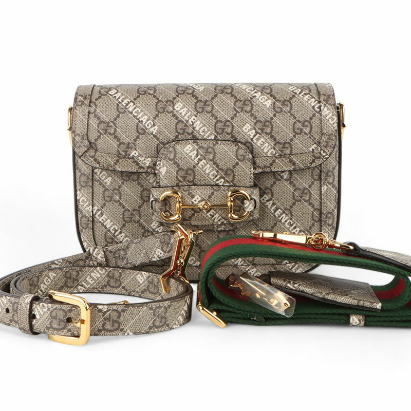 【包稅】GUCCI Balenciaga Hacker Project Horsebit 1955 迷你斜背包 658574-0