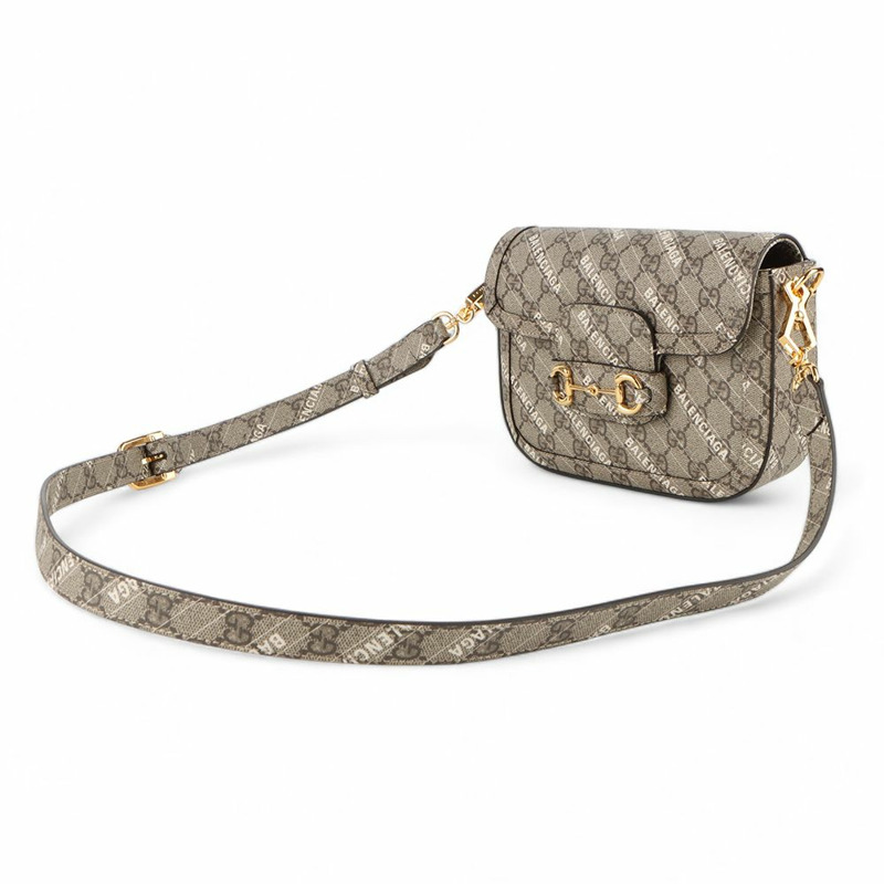 【包稅】GUCCI Balenciaga Hacker Project Horsebit 1955 迷你斜背包 658574-1