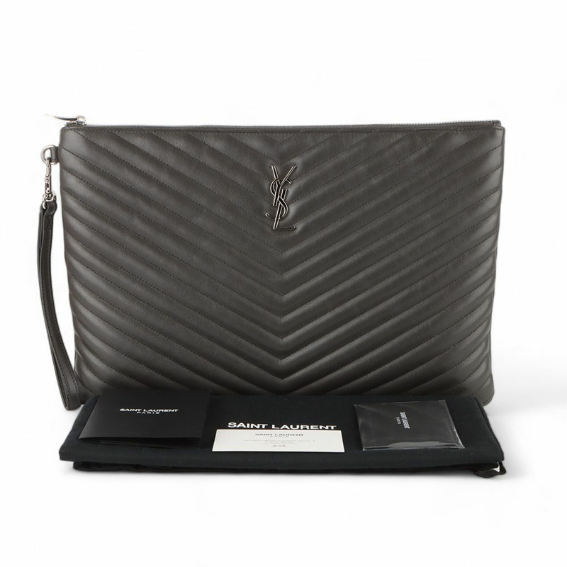 【包稅】SAINT LAURENT Monogram Matelassé 文件袋手拿包(大號)-7