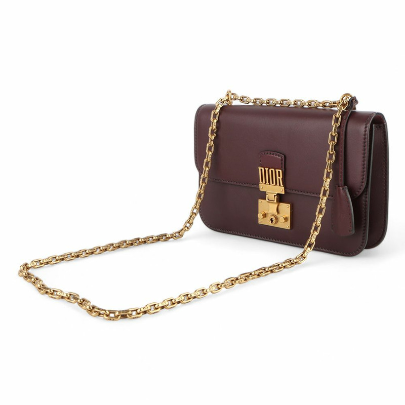 【包稅】DIOR Addict 小牛皮鏈翻蓋單肩包-1