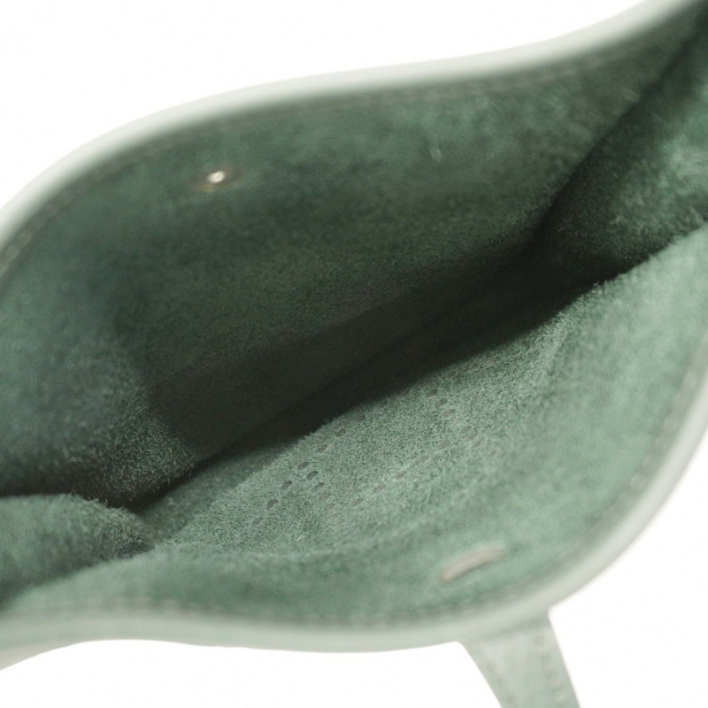 愛馬仕 Hermès Evelyn TPM Taurillon Clemence Vert Mangrove 女士單背包，搭配 K 字印記-3