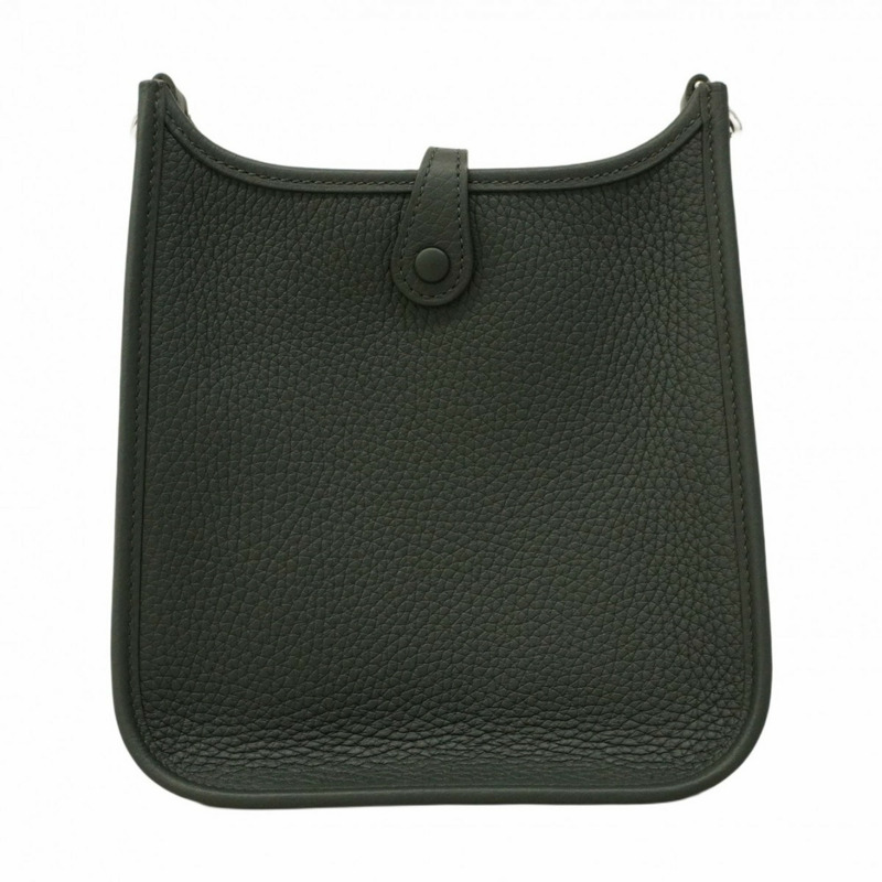 愛馬仕 Hermès Evelyn TPM Taurillon Clemence Vert Mangrove 女士單背包，搭配 K 字印記-6