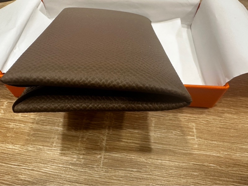 Hermes 愛馬仕 Calvi 卡包/卡片夾(大象灰 Etoupe x 牛皮 Epsom)全新 2025.12月購入-6