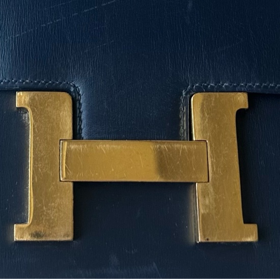 ❤️愛🐎人心中Hermes包款裏的太祖母—深藍金扣Hermès Constance Vintage ❤️-11