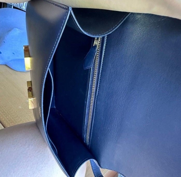 ❤️送Twilly❤️愛🐎人心中Hermes包款裏的太祖母—深藍金扣box 超值Hermès Constance (vintage)❤️-3