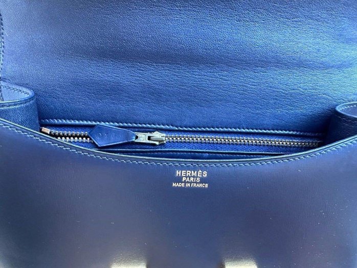 ❤️送Twilly❤️愛🐎人心中Hermes包款裏的太祖母—深藍金扣box 超值Hermès Constance (vintage)❤️-4