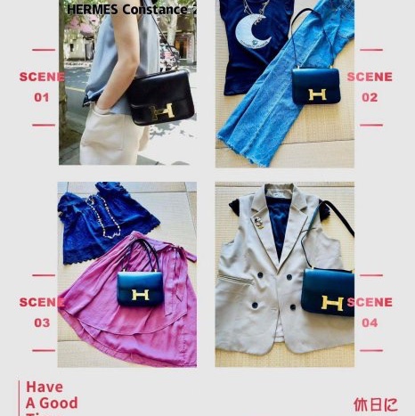 ❤️送Twilly❤️愛🐎人心中Hermes包款裏的太祖母—深藍金扣box 超值Hermès Constance (vintage)❤️-7