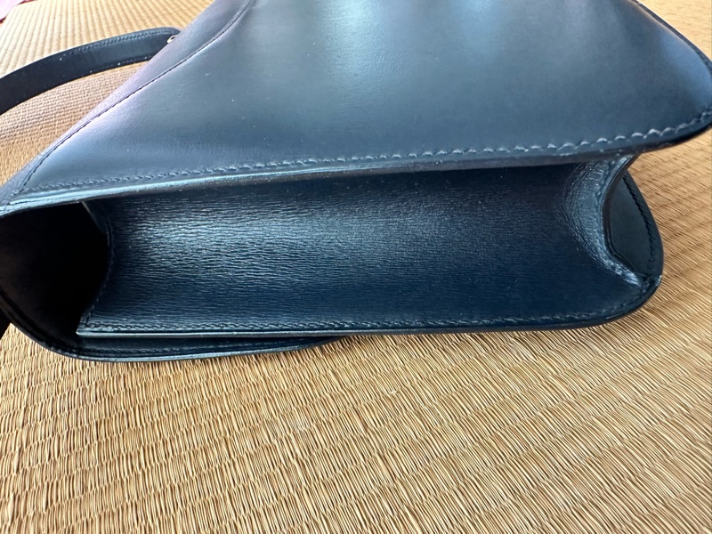 ❤️送Twilly❤️愛🐎人心中Hermes包款裏的太祖母—深藍金扣box 超值Hermès Constance (vintage)❤️-13