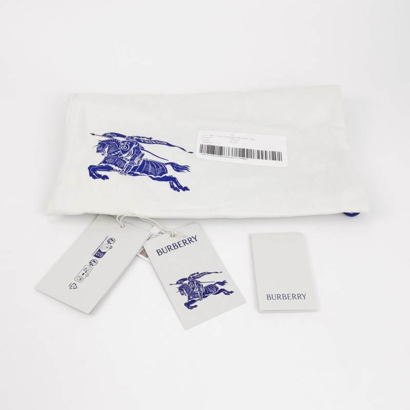 Burberry Chess牛皮純色拉鏈馬術騎士Logo壓紋單肩包-8