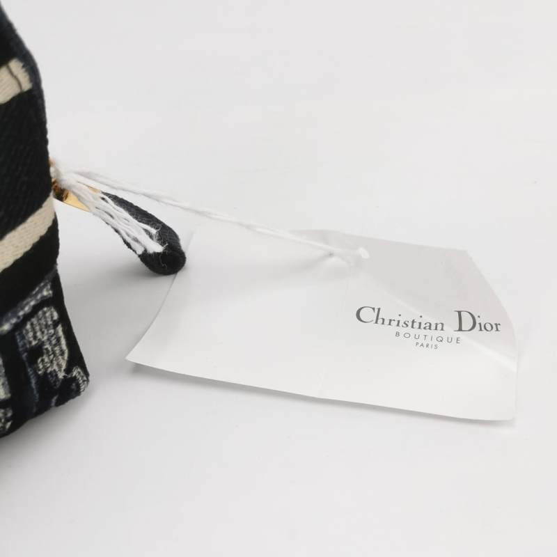 Dior牛皮帆布絨布Oblique老花手拿包-7