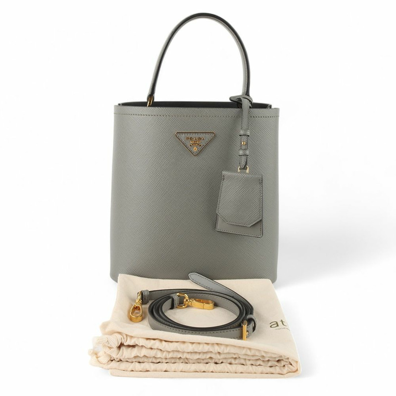 【包稅】PRADA Saffiano Panier 水桶包（中）（百貨公司保證）-7