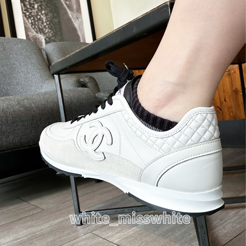 💕CHANEL 25P黑白熊貓德訓鞋39.5-4