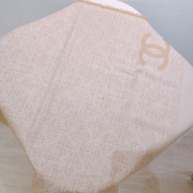TW4634 CHANEL 香奈兒簡單CC字雙色圍巾160 X 140CM BIG ONE CC LOGO SCARF WOOL-2