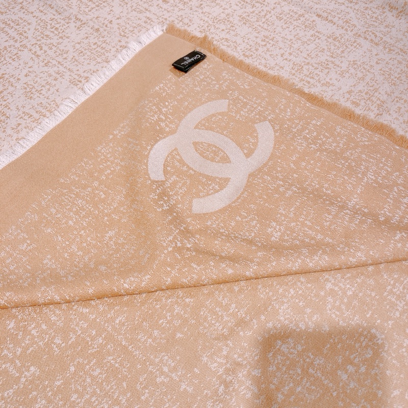 TW4634 CHANEL 香奈兒簡單CC字雙色圍巾160 X 140CM BIG ONE CC LOGO SCARF WOOL-5