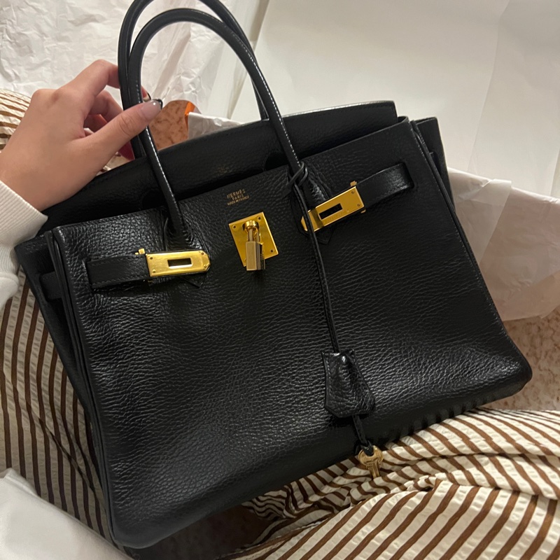 愛馬仕birkin30黑金-1