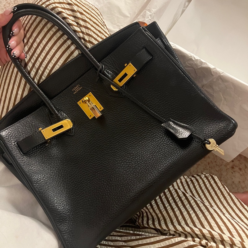 愛馬仕birkin30黑金-2
