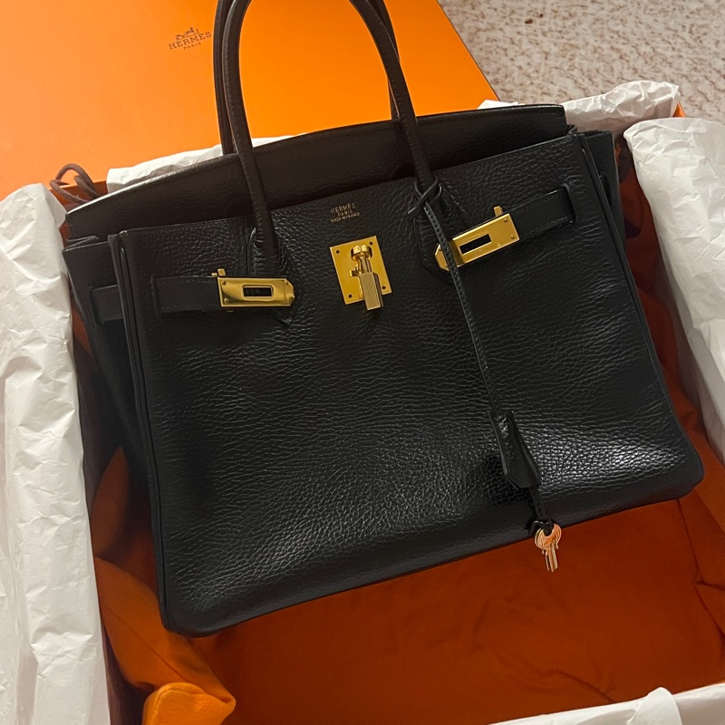 愛馬仕birkin30黑金-3