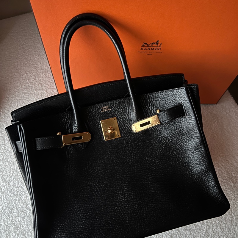 愛馬仕birkin30黑金-1