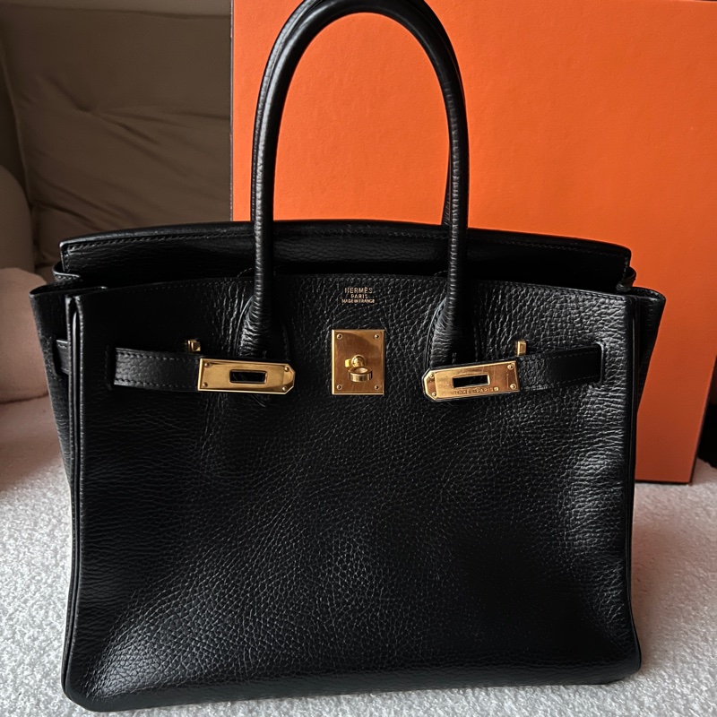 愛馬仕birkin30黑金-2