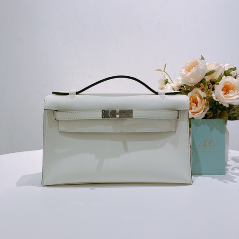 TW4635 HERMES 愛馬仕迷你凱莉一代翻蓋式手拿包包POCHETTE KELLY MINI VEAU SWIFT
