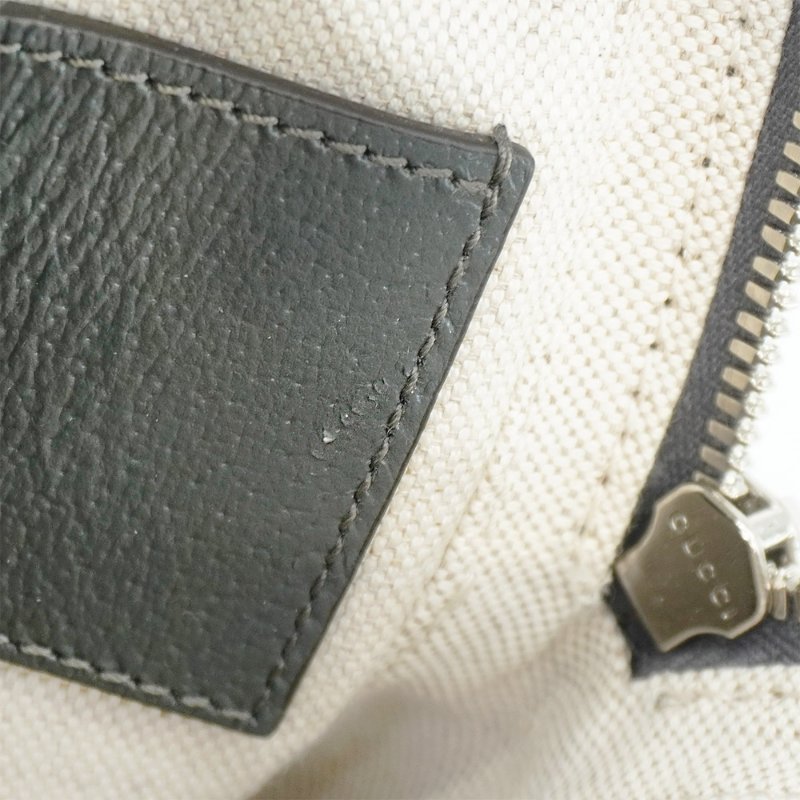 Gucci 展示品 Ophidia GG 直式雙拉鍊斜背包(752565-灰)-6