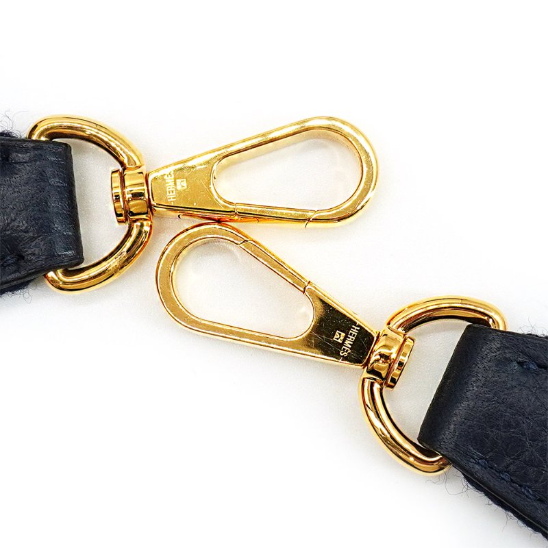 Hermes 展示品 Mini Evelyne TC牛皮金釦斜背包(AT午夜藍)-6