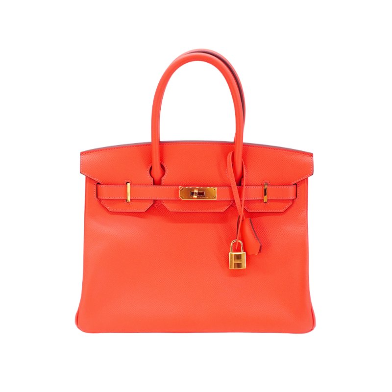 Hermes 展示品 Birkin 30 Epsom牛皮金扣手提包(T5玫瑰粉)-0